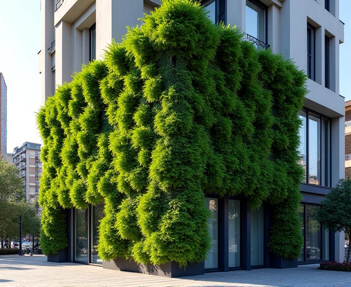 Jardín vertical en fachada urbana de Valencia